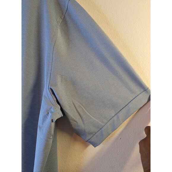 Peter Millar Blue Striped Polo Shirt - Picture 6 of 8